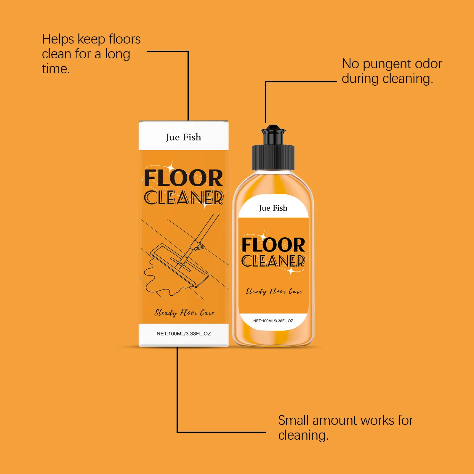 Multi Floor Cleaning Polishing Brightening Strong Stain Removal Descaling No Residue Ceramic Tile Cleaner 100ML