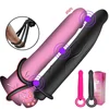 10 Modes Double Penetration Vibrator anal plug Sex Toys for Couples Strapon Dildo Vibrator Strap on Penis Sex Toys for Women Man 1
