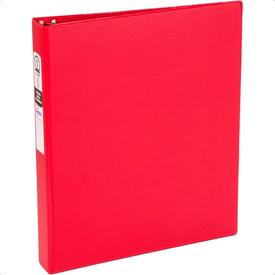 Economy Red Binder with Round Rings