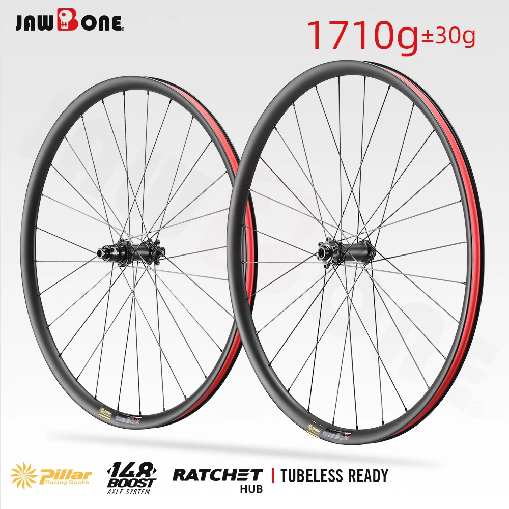 

Jawbone 29er MTB Carbon Wheelsets XD HG MS 12S Mountain Bike Rims BOOST 148MM 28H 33mm Ratchet Straightpull Bicycle Wheelsets