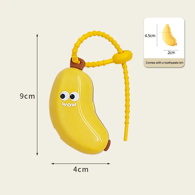 Charming Portable Travel Toothbrush Protective Cap - Banana Design Brush Case