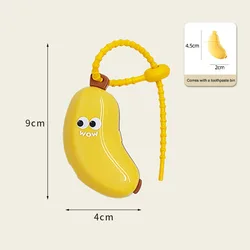 Charming Portable Travel Toothbrush Protective Cap - Banana Design Brush Case (Yellow)
