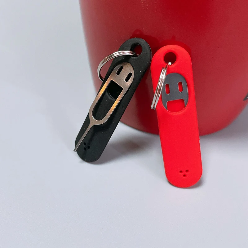 Sim Card Removal Tool 2PCS Anti-Lost Sim Card Pin Needle Storage Case Key Tool