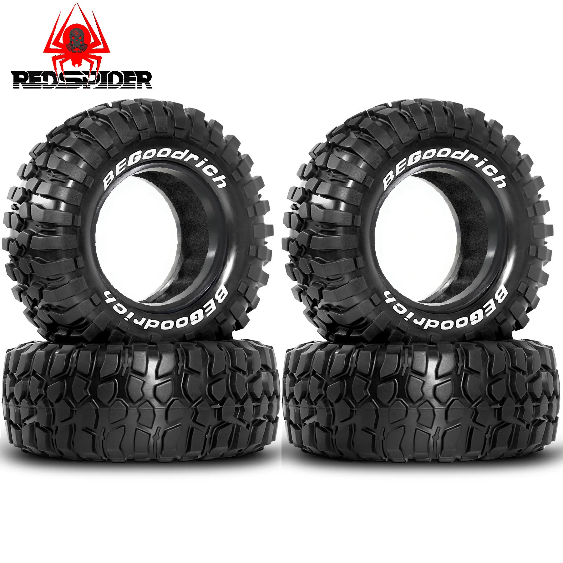 4-teiliges RC Crawler Auto Zubehör 1.9 Crawler Reifen OD 95mm / 3.46' für 1/12 RC Crawler Auto MJX H12P H12Y+ – Detail 5