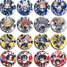 

16pcs/1lot Division Rap Battle Iruma Jyuto Aohitsugi Samatoki Figure 907 Metal Badges Round Brooch Pin Badge Bedge Kids Toy