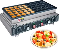 Mini Pancake Maker Machine, 50PCS Electric Nonstick Dutch Pancake Maker 110V 1600W, Commercial Muffin Maker with 2 Thermostats & 1