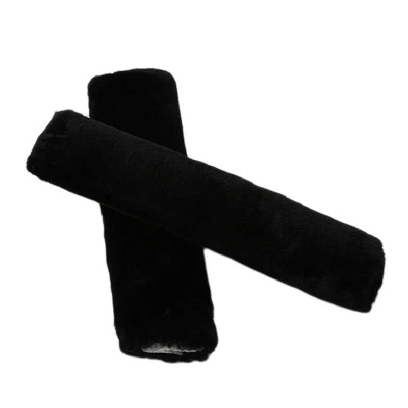 2pcs Universal Car Seat Belt Cover Adjustable Plush Car Safety Belt Cover Shoulder Pad for Kids Adults Car Interior Accessories