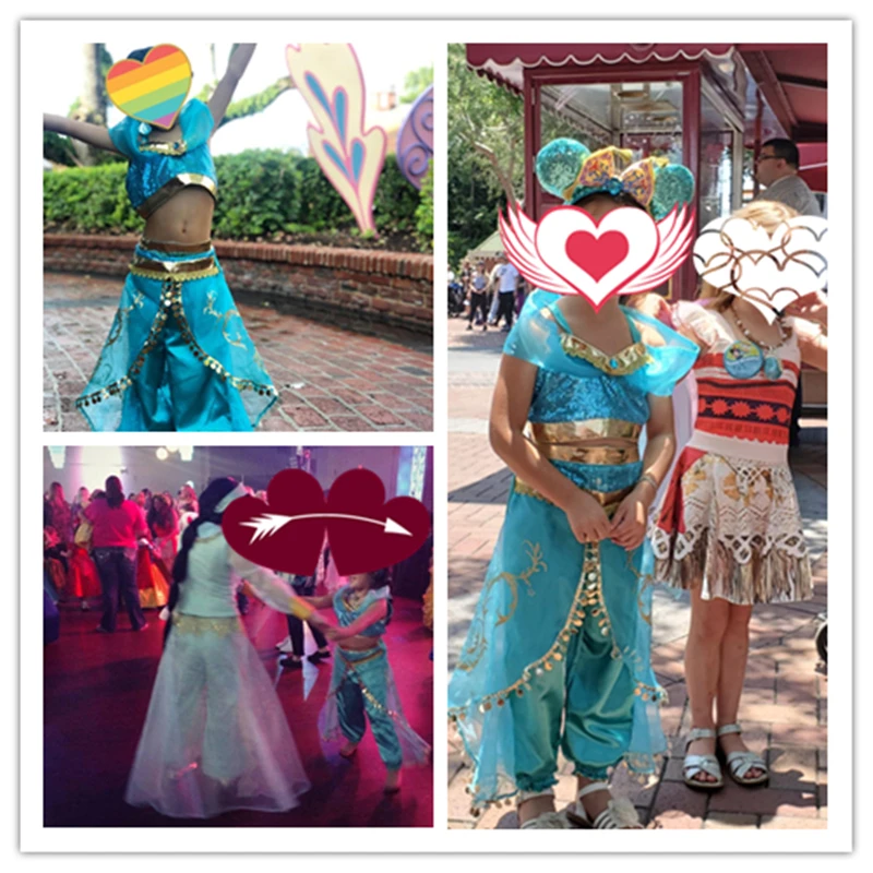 Summer Carnival Party Princess Outfit Children Vestidos Top + Pants 2PCS Birthday Halloween Cosplay Costume Girls Clothes Sets