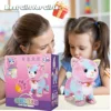 Touch&Voice Controlled Remote Lifelike Walking Cat Toy with Leash,Can Walk, Meow, and Wags Tail, Best Gift for Girls Ages 3+ 6