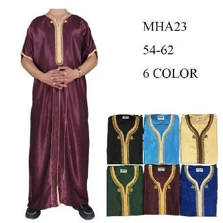 New-Morocco-Robe-Arab-Islamic-Clothing-Men-Kaftan-Caftan-Abaya-Short ...