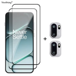 Premium Full Cover Tempered Glass Screen Protector with Protective Phone Lens Film for Oneplus 15R (2 Glass and 2 Lens)