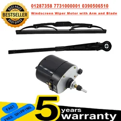 OEM: 01287358 7731000001 0390506510 Universal 12V Windscreen Wiper Motor With Arm and Blade Fit For Willis Jeep Tractor