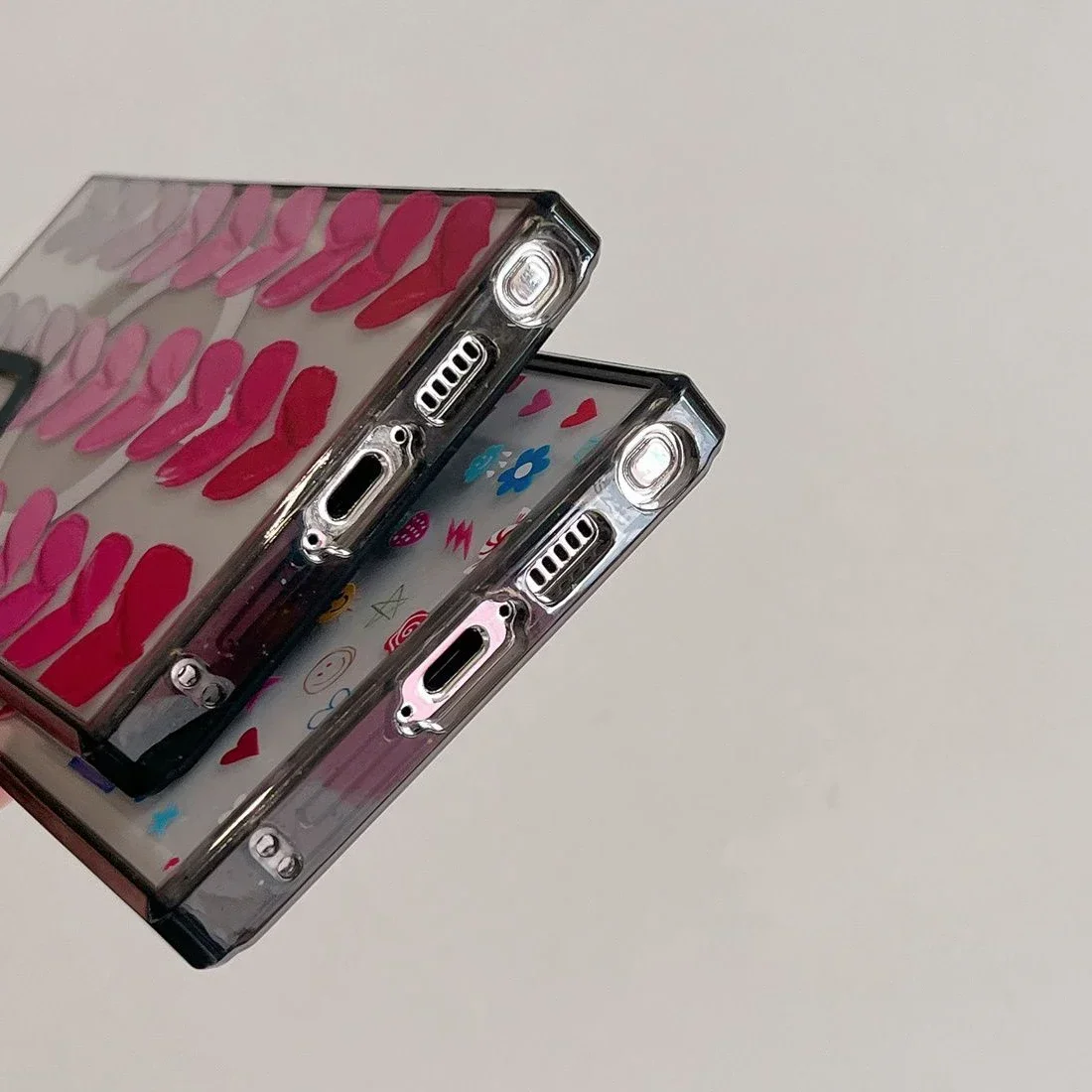 Colorful Letters MagSafe Acrylic Border Magnetic Phone Case for Samsung Galaxy S22U S23 Ultra S24 Ultra Cover Protective Shell