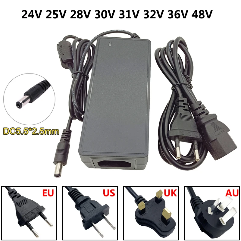 Adaptador Universal da Alimentação da C.c. da C.a. Transformador do Interruptor Dc24v 6a au Reino Unido 48v 36 v 25v 30v 32v 5a 24v 4a 5a 28v 31v 36 v