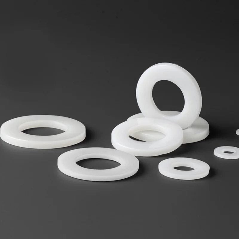 

200pcs Nylon Flat Washer M8 (ID) x 16 (OD) x 1.5mm Thick