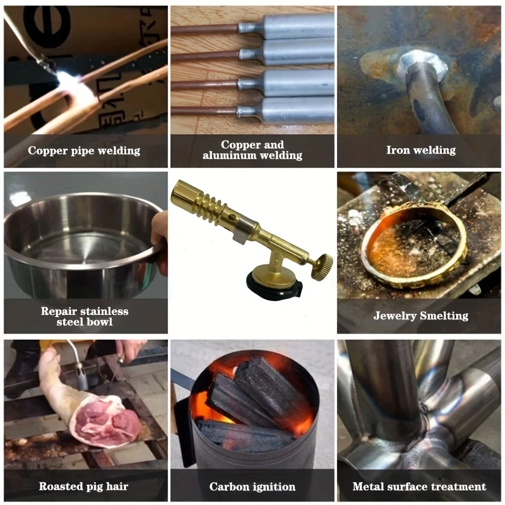 Gas Torch Portable Welding Torch Copper High Temperature Brass Brazing Solder Welding Plumb Tools