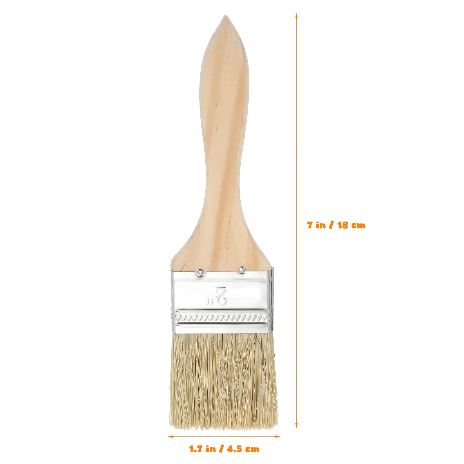 30 Pcs Thickened Wooden Handle Paint Brush Short Brushes Oily for Paints Professional Round Tool Beige Oil-based Color