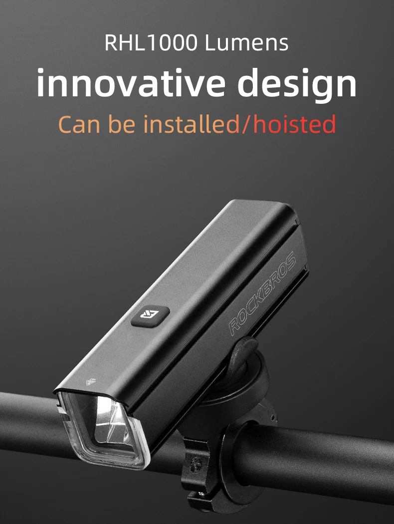 Bicycle Light 1000Lumen Type-C Charging IPX6 Rechargeable Bike Front Light With