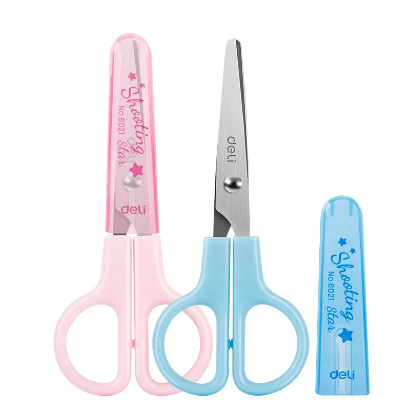 Deli 120mm Stainless Steel Mini Scissors Safety Paper Cutter School Office Supply Stationery Home Tailor Shears Cutting Tool deli mini stainless steel scissors child safety head paper cutter school office supply student stationery gift home cutting tool