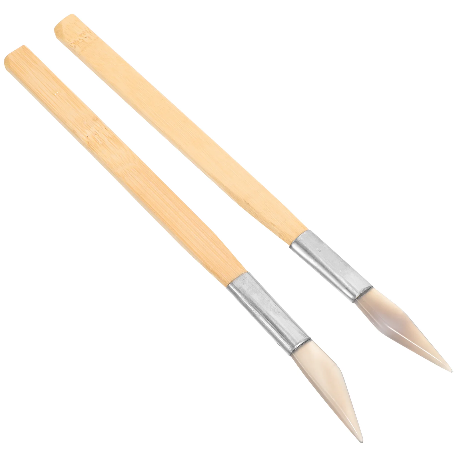 2 Pcs Agate Jewelry Smoothing Tool With Handle Polishing Burnisher Natural Burnishing For