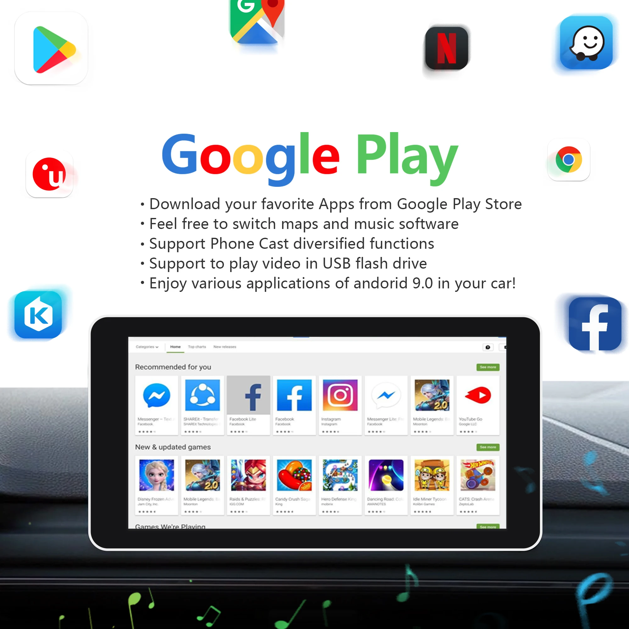 Universal Wireless CarPlay Remote Steering Wheel Controller