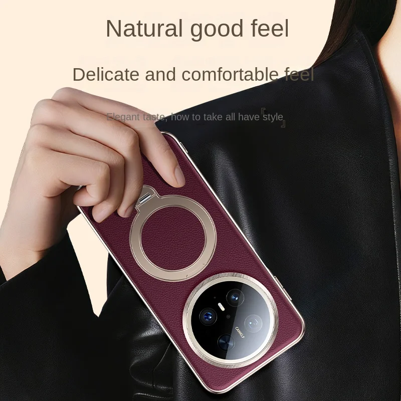 Leather 360° Rotating Stand Phone Case with Full Lens Protection and Shockproof Design
