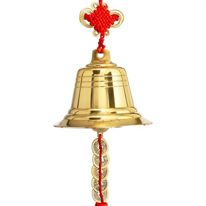 Large Engraved Copper Bells, 100% Brass Handicraft, Loud Clear Sound, School Meditation, Church, Creative Gift, 12 cm 6