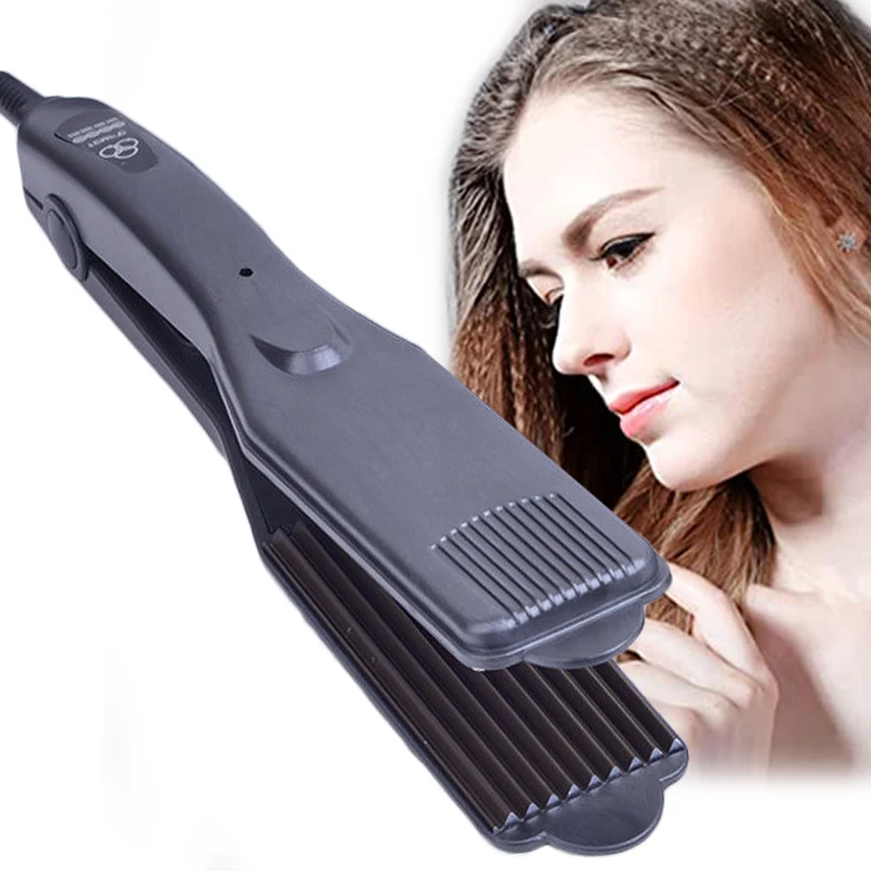Professional Fluffy Hair Curler Corrugated Plate Wave Iron Flat Iron Fast Curling with Temperature Control Waving Styling Tool hair curler