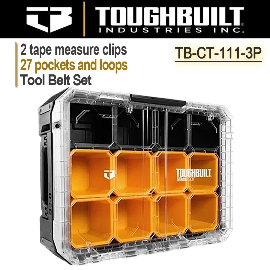 TOUGHBUILT TB-B1-O-30 11-Compartment Large Plastic Small Parts Organizer Includes 8 Deep Bins and 4 Dividers 3