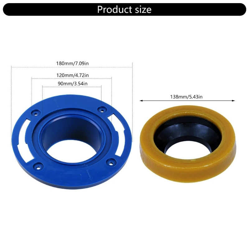 Household Toilet Flange Sealing Solution set Resistant to Wear & Aging for Home