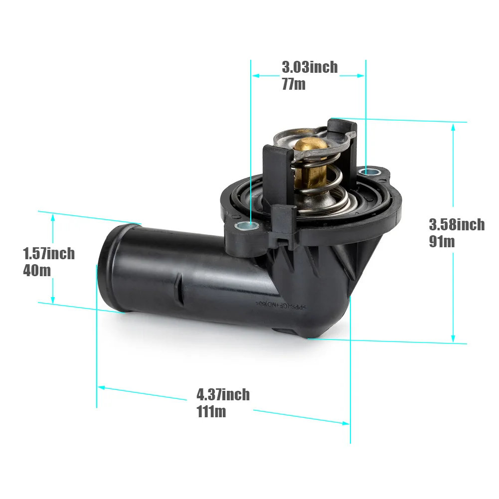 Aluminum Thermostat Housing Assembly - Upgrade Replacement For 2011-2018 Dodge Durango, Jeep Grand Cherokee & Wrangler JK 3.6L V6 - View #3