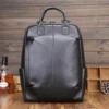 2024 New Brand Fashion Genuine Leather Men Woven Backpacks Real Natural Leather Student Backpack Boy Luxury Computer Laptop Bag 1