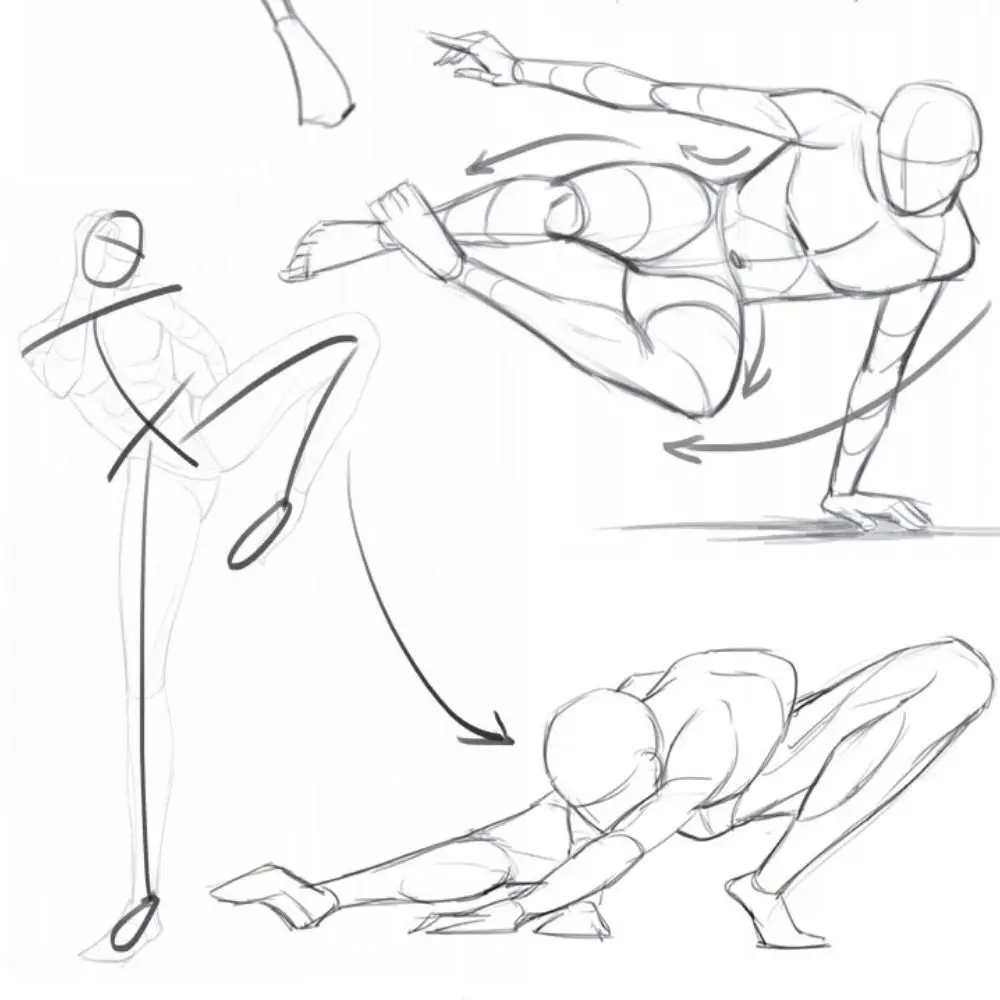Libro Struttura del corpo umano Schizzo di tracciamento artistico Libri tutorial dipinti a mano Libro di pratica di copia d'arte Line Draft Libri di pratica - immagine 3
