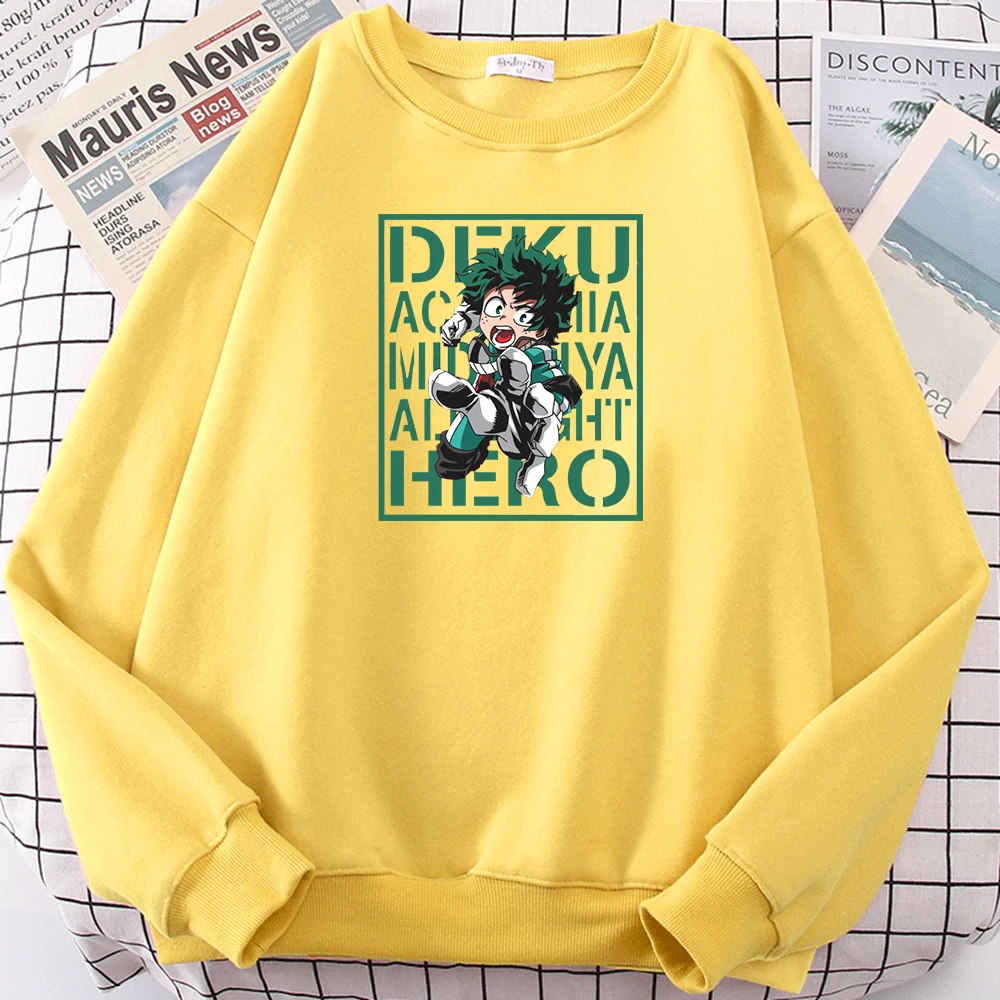 

Male Long Sleeve Anime My Hero Academia Midoriya Izuku Print Hoodie Men Women Oversized Soft Loose Sweatshirst Harajukua Moletom