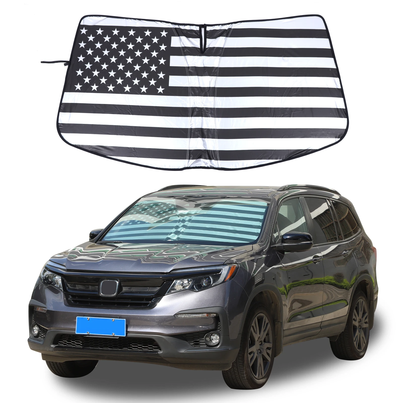 For Honda Pilot 2016- Silver Car Front Windshield Sunshade Sun Protection Visor Sunshade Car Accessories