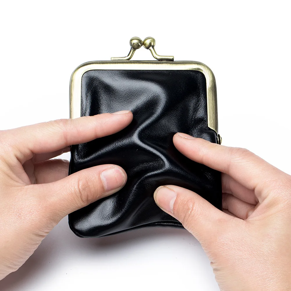 New Fashion Small Men's Leather Money Clip Wallet With Coin Pocket Card Slot Cash Holder Male Bag Magnet Hasp Mini Purse For Man - 1524 - View #2