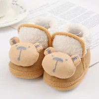 Winter Cute Cartoon Baby Shoes Boy Girl Booties Cotton Soft Sole Non-Slip Warm Toddlers First Walkers Infant Crib Shoes 0-18M 5