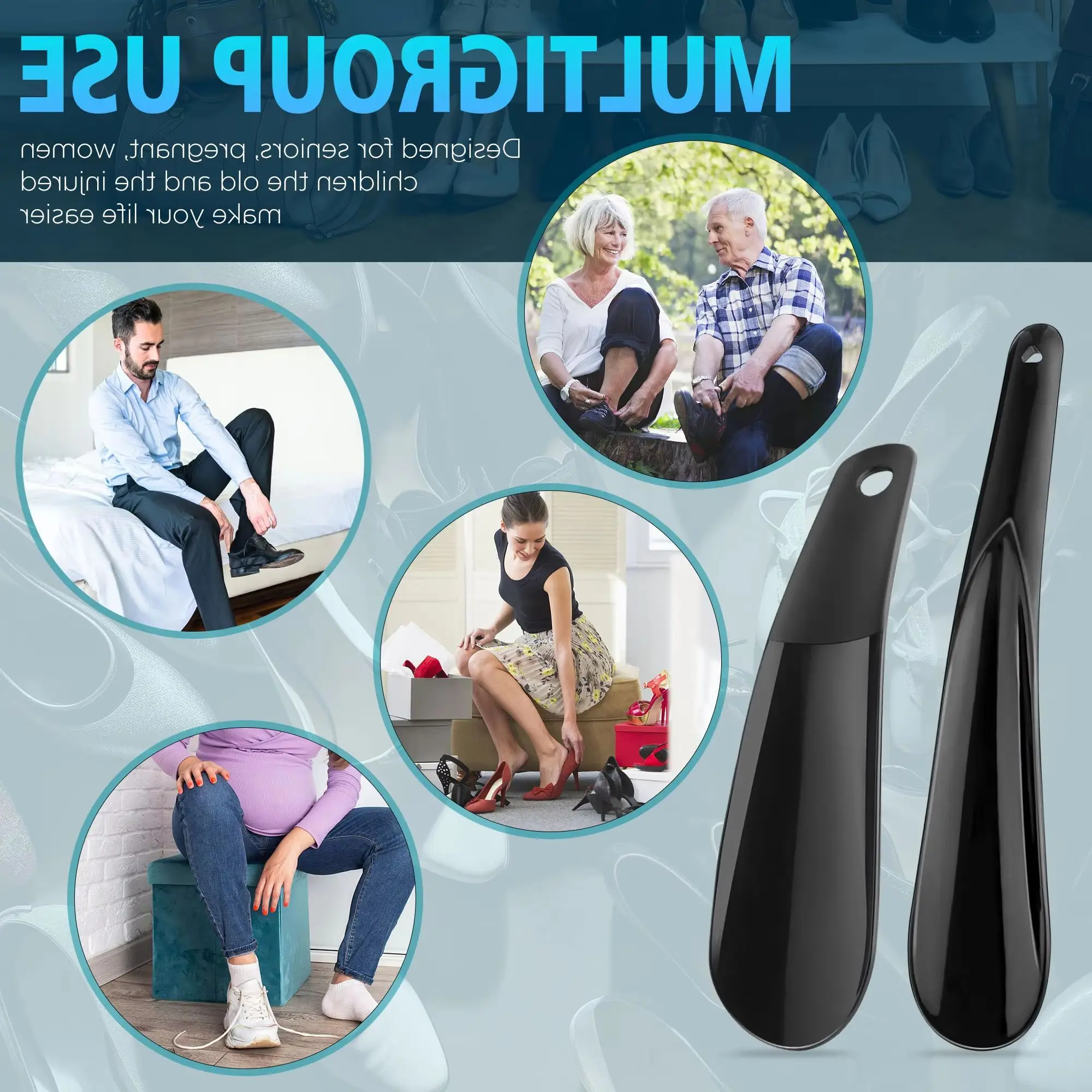 Plastic Shoe Horns 2pcs Professional Kids Small Travel Portable lazy Mini Horns for Men Women shoe spoon plastic shoe horns plastic shoe horn shoe horn