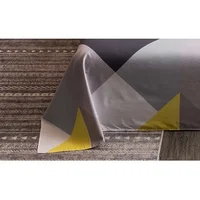 WASART Geometry printed flat bed sheet set couple 2 people super cozy luxury double bed bedsheet single double queen king size 4