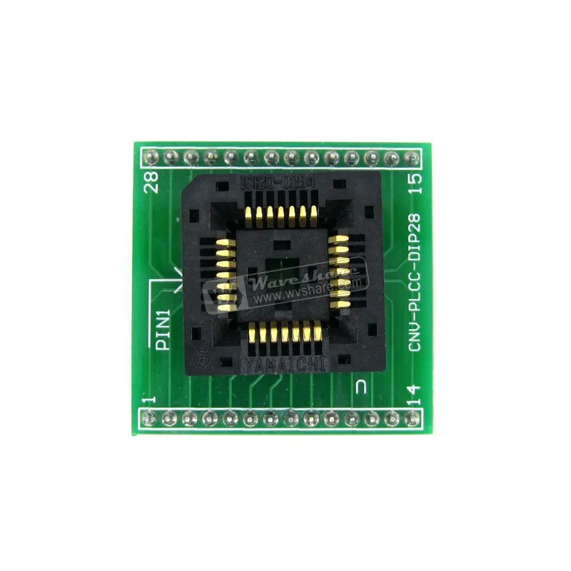 

PLCC28 TO DIP28 Yamaichi IC Адаптер для тестирования и сгорания розетки для PLCC28 с шагом 1,27 мм