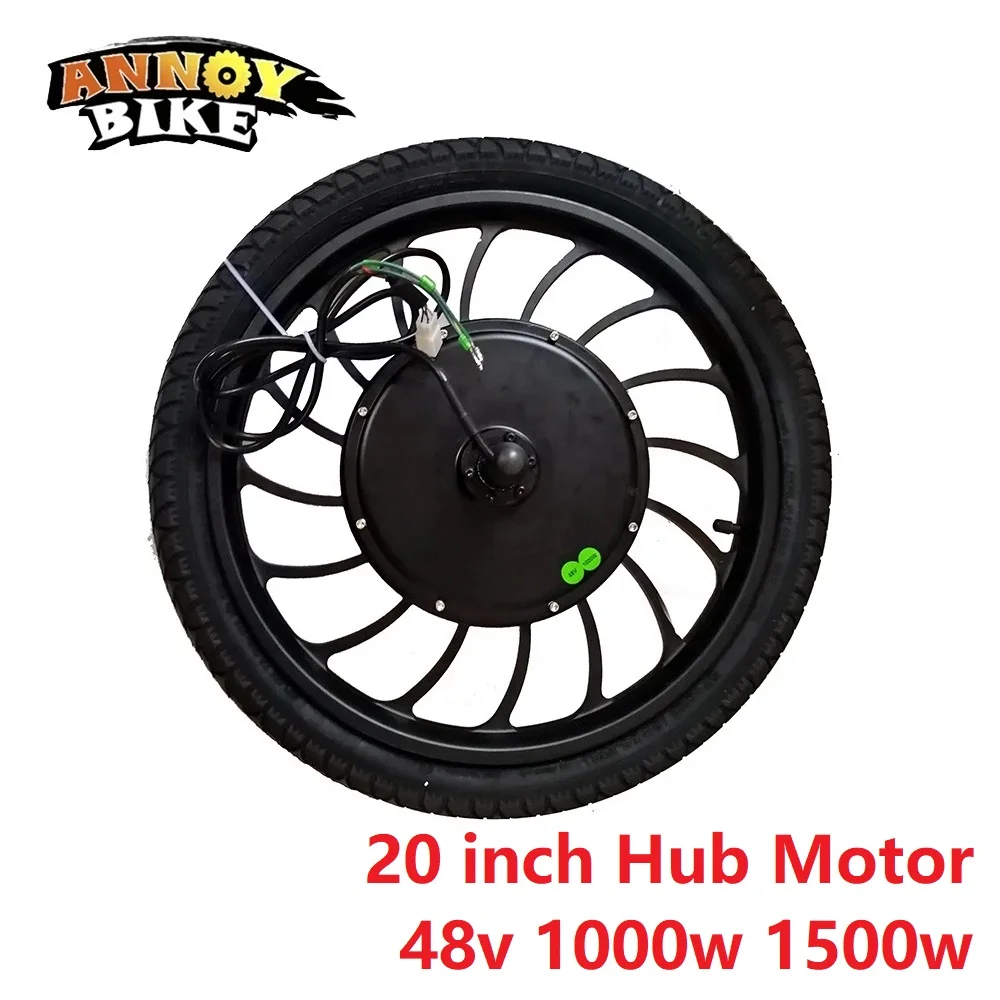 krans Gooey laden Elektrische fiets 20 inch 48v 1000w 1500w bldc naaf motorwiel voor  elektrische riksja pneumatische band voor aandrijving en achteraandrijving  - AliExpress