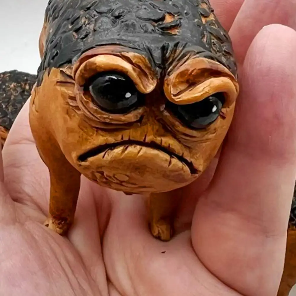 Cute African Rain Frog Decor Funny Toad Model Creative Animal Figurine Office Desktop Ornament Resin Craft Toys 5