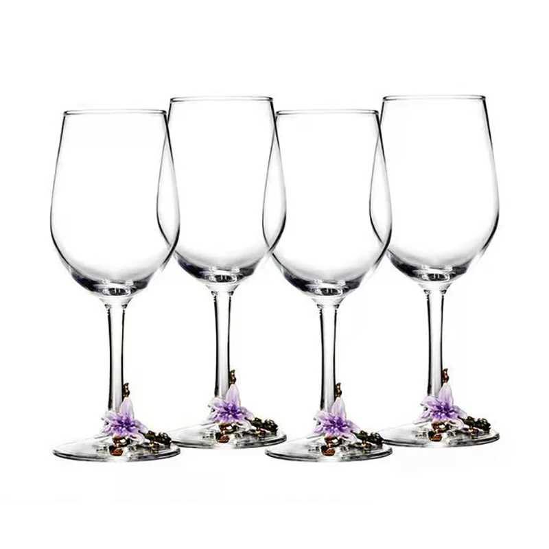 Luxury Enamel Crystal Goblet Set 5