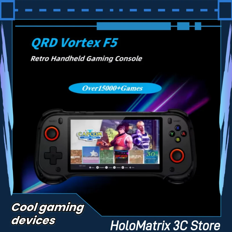 2025 Qrd Vortex F5 Retro Handheld Game Console Inch Ips Screen