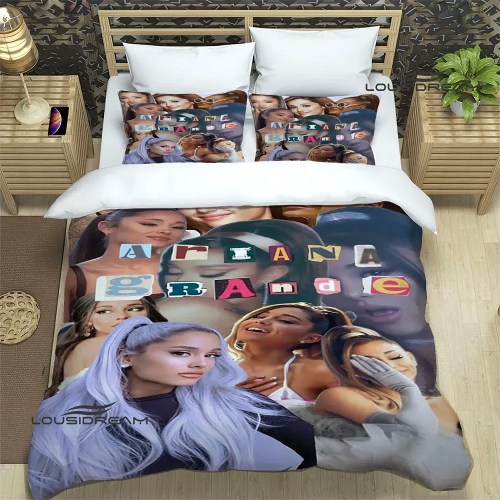 Singer Ariana grande Printed Bedding Sets exquisite bed supplies set duvet cover comforter set bedding set luxury birthday gift 6
