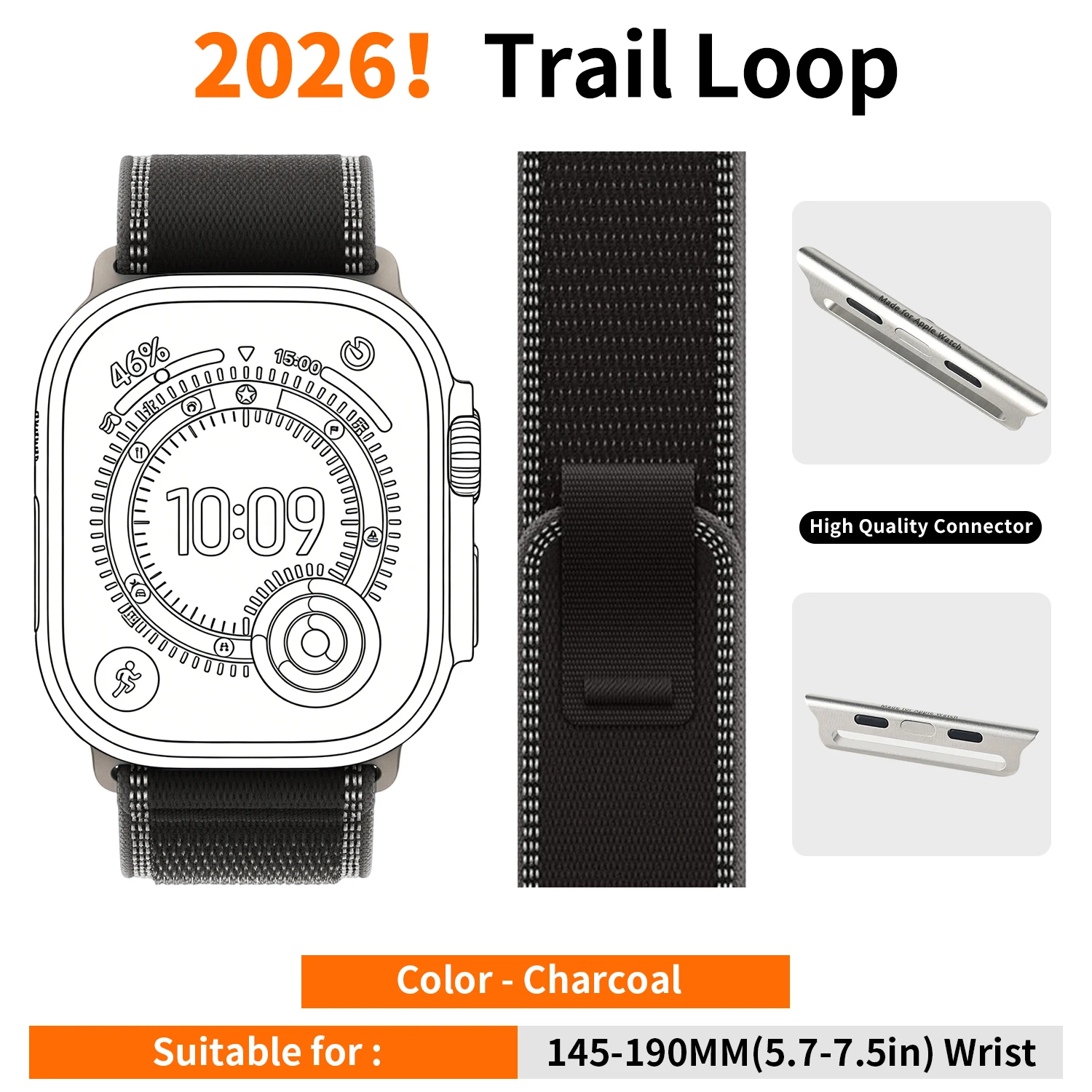 ตัวเลือกสินค้า สายนาฬิกาไนลอนคุณภาพสูง สำหรับ Apple Watch ทุกรุ่น