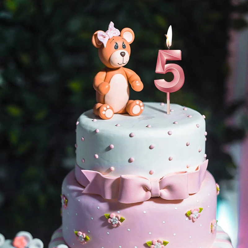 3D Number Cake Decorating Candles Colorful Cake Topper Birthday Party Memorial Day Girl Happy Birthday Topper Decoration cake candles