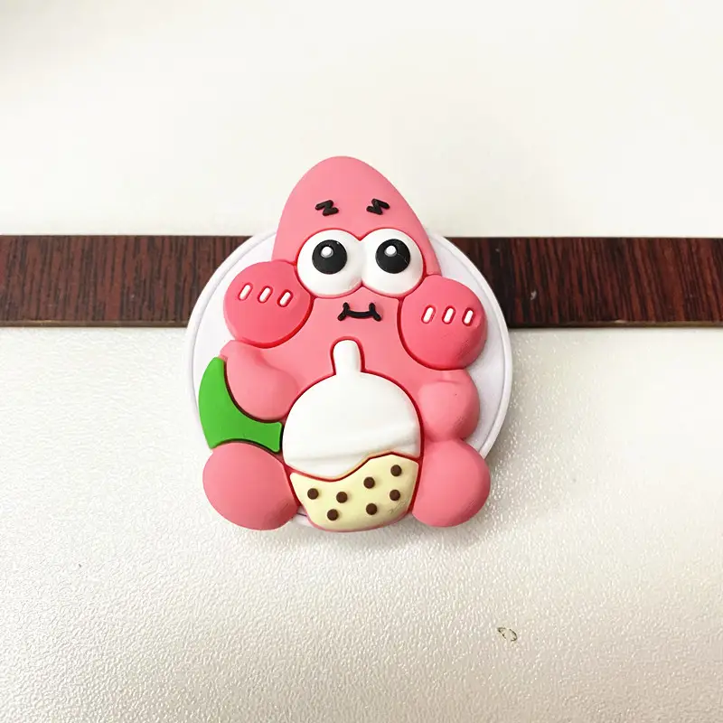 Potdemiel Cartoon SpongeBob Phone Holder Universal 3M Self-adhesive Scalable Folding Bracket Stretch Grip Phone Finger Stand - Image 8