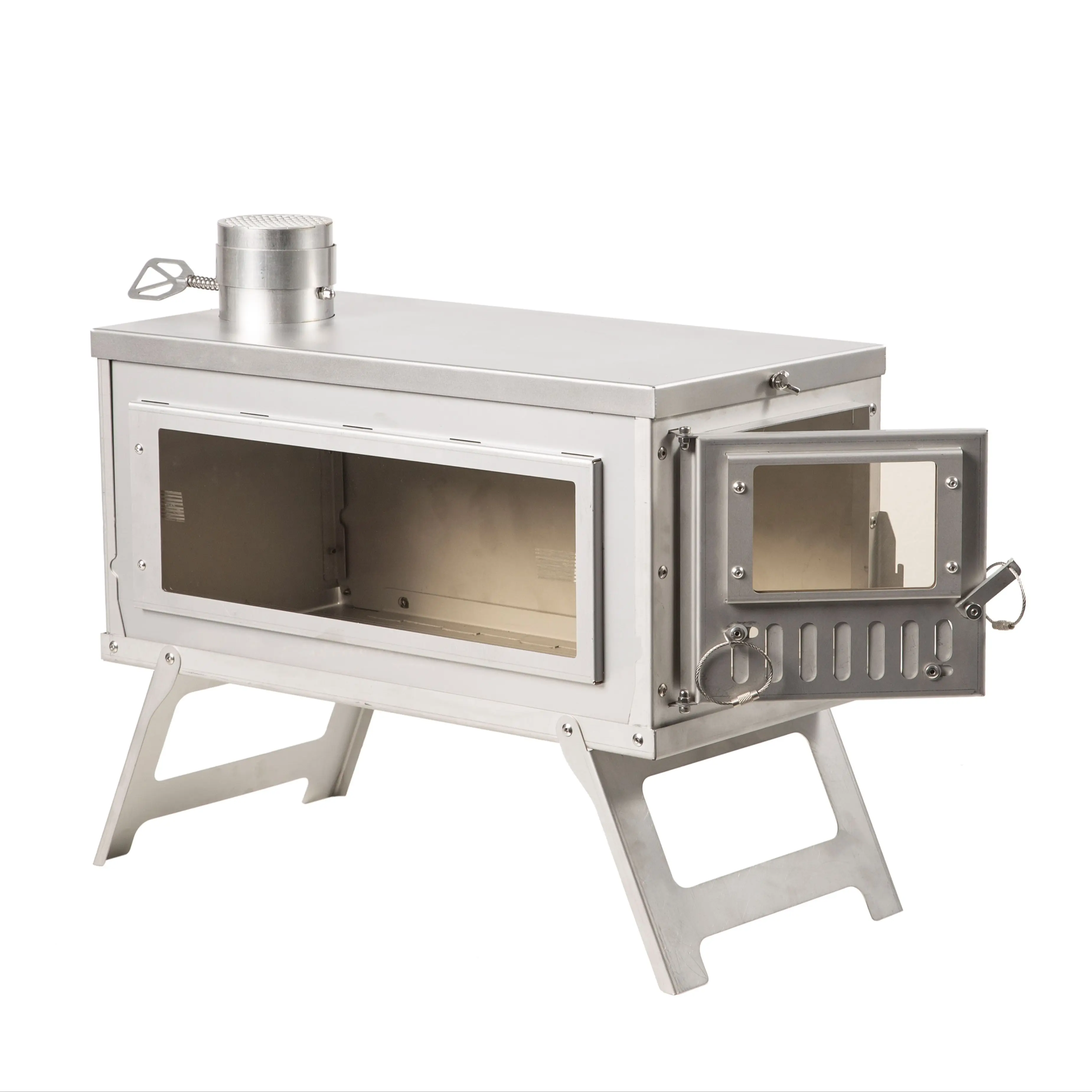 Hot Tent Stove with Glass Windows 2