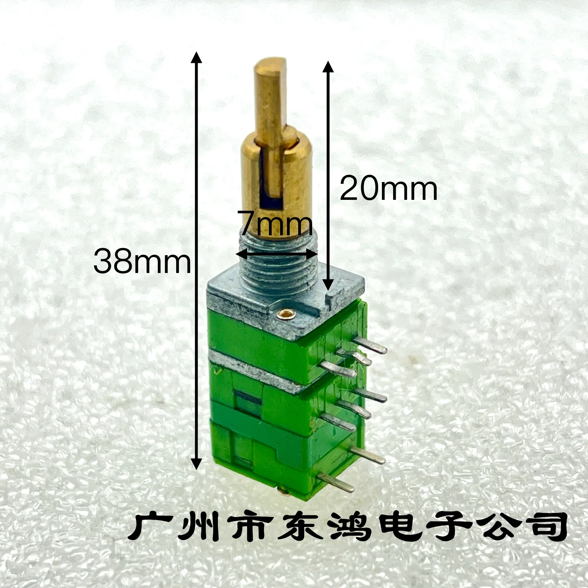 1pcs Taiwan ALPHA 09 Precision Potentiometer Dual Axis B100K with Rotating Switch Axis Length 20mm